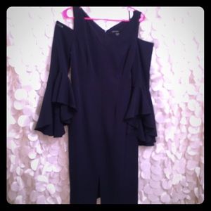 Maggy London Cold Shoulder Midi Dress